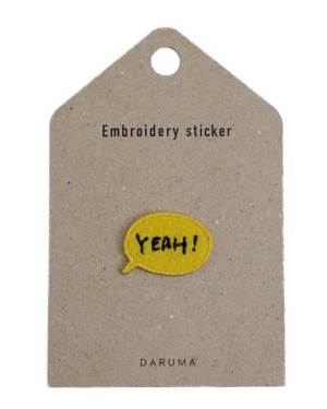 刺しゅうステッカー シール・アイロン接着両用ワッペン 吹き出し 横田