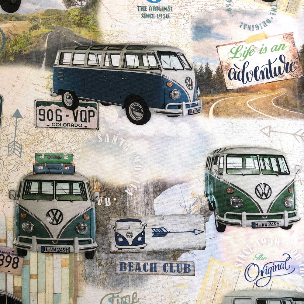 フォルクスワーゲンバス ハーフパナマ生地 Original Vintage Bus オリジナルビンテージバス B B Fabrics Volkswagen 1130 1016 460 Volkswagenフォルクスワーゲン リバティなど生地の通販 メルシー