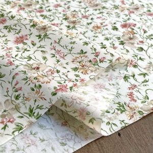 LIBERTY FABRICS リバティプリント イタリア製オーガニックタナローン生地＜Beatrice＞(ベアトリス)【ベージュ×ピンク】157J912-AU  | オーガニックタナローン | リバティ・ファブリックス正規販売店｜生地の通販メルシー