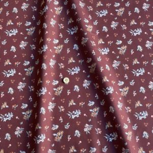 LIBERTY FABRICS リバティプリント イタリア製オーガニックタナローン生地＜Lily Butterfly＞(リリー・バタフライ )【ダークパープル地】157J914-24CU | オーガニックタナローン | リバティ・ファブリックス正規販売店｜生地の通販メルシー