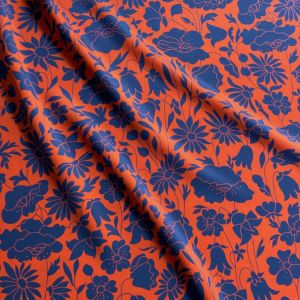 LIBERTY FABRICS リバティプリント シルククレープデシン生地 インポート(輸入)Kensington Crepe de  Chine＜Poppy Dawn＞(ポピードーン)2343102-A《2023SS BEAUTY AND CHAOS》 | シルク | リバティ ・ファブリックス正規販売店｜生地の通販メルシー