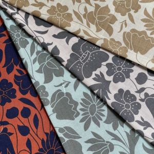 LIBERTY FABRICS リバティプリント 国産フランダースリネン生地＜Poppy
