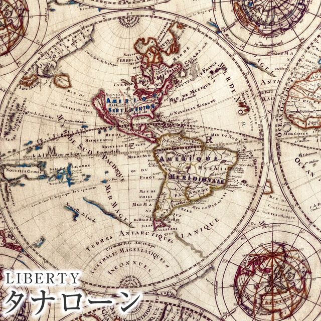 LIBERTY FABRICS リバティプリント 国産タナローン生地＜Around The World＞(アラウンドザワールド)【ピンクベージュ】2343121-SD23B《2023SS  BEAUTY AND CHAOS》 | 2023年春夏柄 | リバティ・ファブリックス正規販売店｜生地の通販メルシー