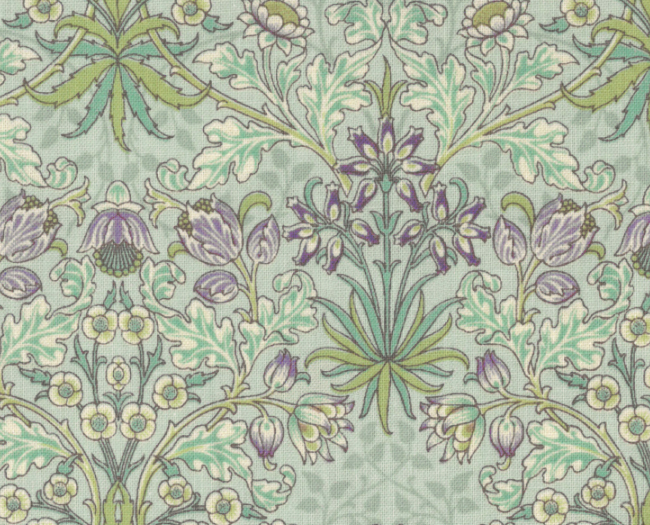 moda fabrics(モダ・ファブリックス)William Morris ウィリアムモリス シーチング生地＜HYACINTH 1900-1912＞（ ヒヤシンス）GRASS LAVENDER グラスラベンダー 33496-66 | William Morris(moda fabric) |  リバティ・ファブリックス正規販売店｜生地の通販メルシー