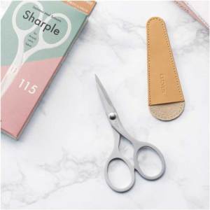 手芸ステンレスはさみ「シャープル」115 全長77mm 本革サック付き 日本