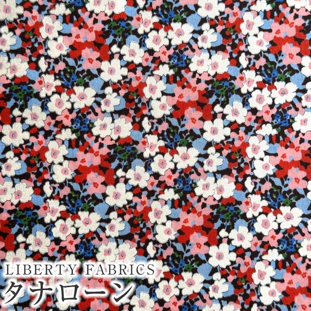 LIBERTY FABRICS リバティプリント 国産タナローン生地＜Katie's＞(ケイティズ)【レッド×ピンク】3630183P-J24E |  Pearly Christmas 2024 | リバティ・ファブリックス正規販売店｜生地の通販メルシー