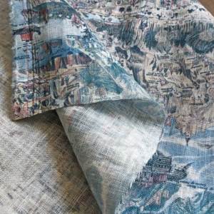 LIBERTY FABRICS リバティプリント 国産フランダースリネン生地＜Story Island＞(ストーリーアイランド)【ブルー】3631144-21CL  | フランダースリネン | リバティ・ファブリックス正規販売店｜生地の通販メルシー