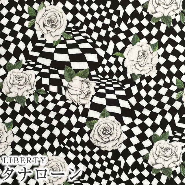 LIBERTYリバティプリント 国産タナローン生地【2022SS】＜Chequered 