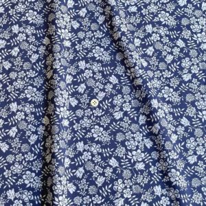 LIBERTY FABRICS リバティプリント 国産プレミアムポンジー生地＜Edenham  Shadow＞(エディナムシャドゥ)【ネイビー】3633246-J23B | リバティ・ファブリックストレジャーハンティング | リバティ ・ファブリックス正規販売店｜生地の通販メルシー