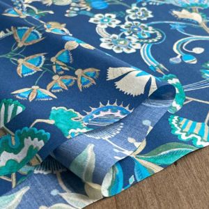 【美品】コンパニーアイタリアーナ　イタリア製　ファー　ポンチョ　グリーン LIBERTY FABRICS リバティプリント イタリア製タナローン生地