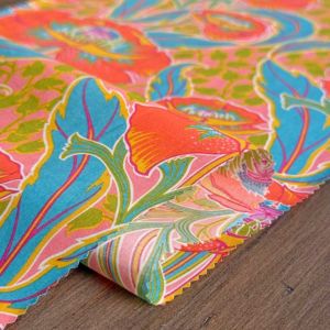 て*ん様 タンタンと水色のオレンジ('66仏/スペイン) LIBERTY FABRICS リバティプリント イタリア製タナローン生地
