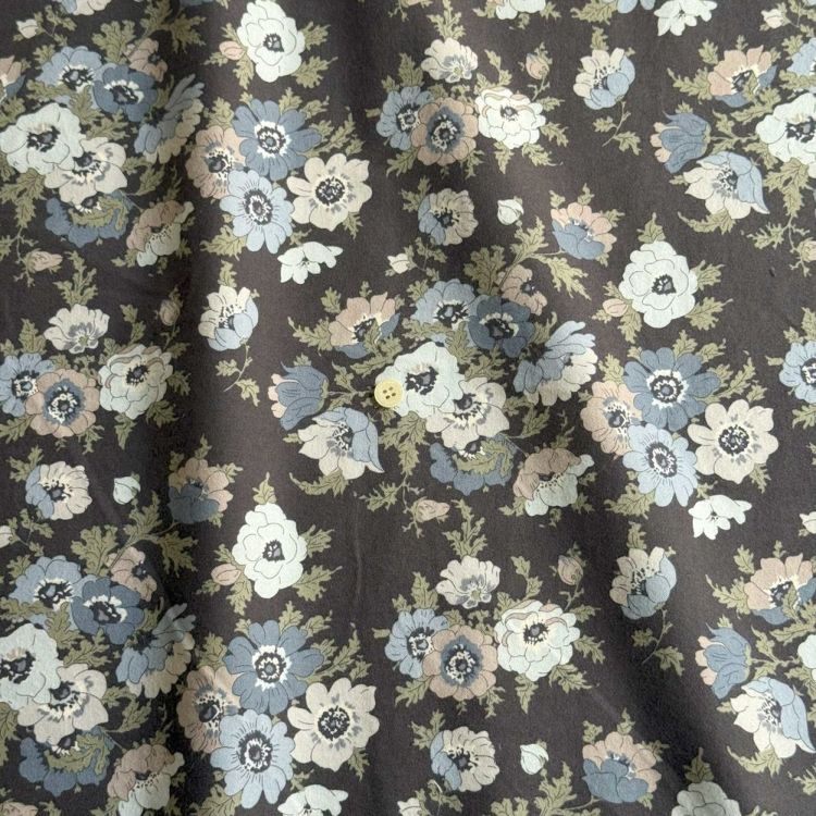 リバティ　フランネルブルー LIBERTY FABRICS リバティプリント コットンフランネル生地＜Blackburn
