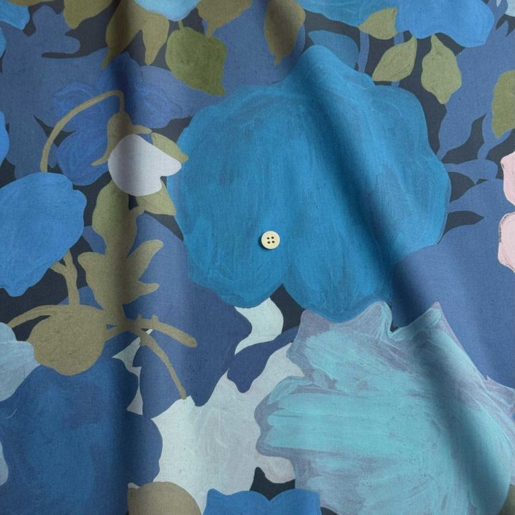 【美品】コンパニーアイタリアーナ　イタリア製　ファー　ポンチョ　グリーン LIBERTY FABRICS リバティプリント イタリア製タナローン生地