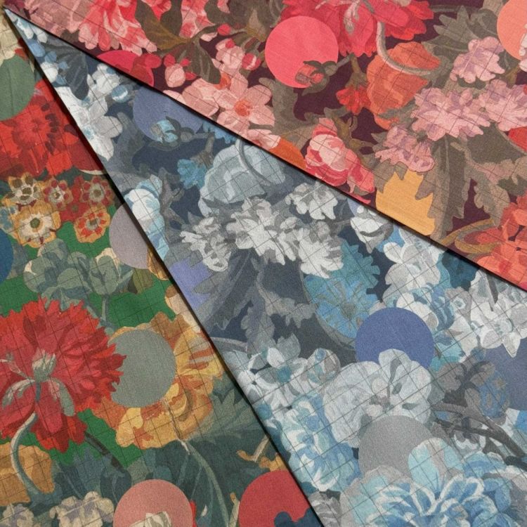 【美品】コンパニーアイタリアーナ　イタリア製　ファー　ポンチョ　グリーン LIBERTY FABRICS リバティプリント イタリア製タナローン生地