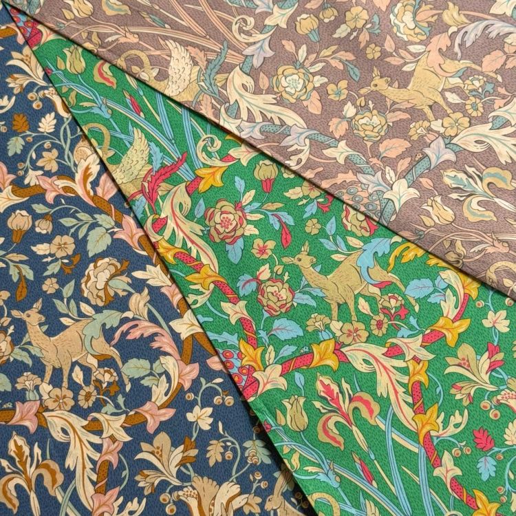 【美品】コンパニーアイタリアーナ　イタリア製　ファー　ポンチョ　グリーン LIBERTY FABRICS リバティプリント イタリア製タナローン生地