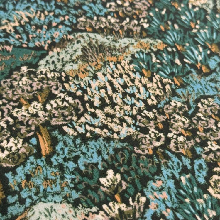 【美品】コンパニーアイタリアーナ　イタリア製　ファー　ポンチョ　グリーン LIBERTY FABRICS リバティプリント イタリア製タナローン生地