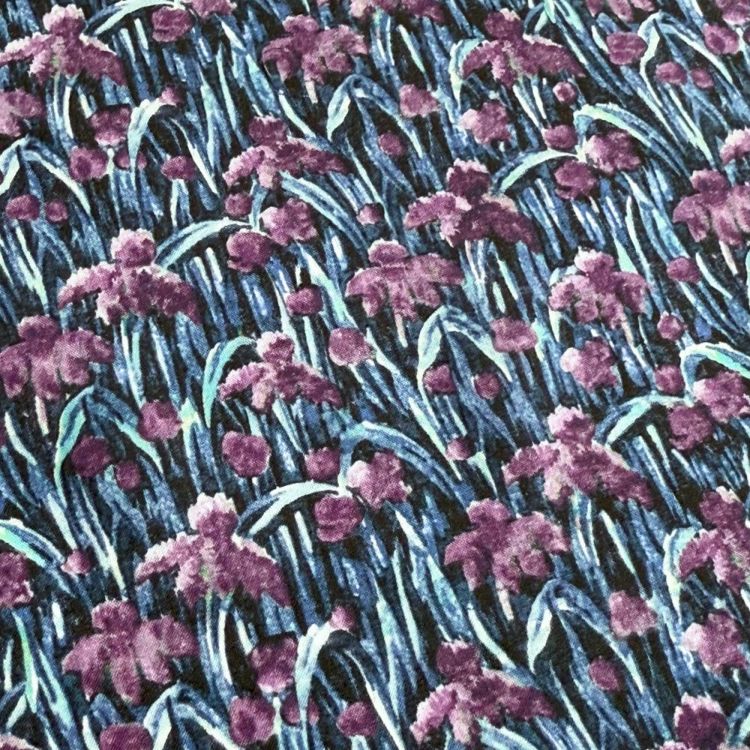 ROCHAS ロシャス シルクブラウス イタリア製生地　Mバラ柄　絵画の様　美品 ROCHAS ロシャス シルクブラウス イタリア製生地 Mバラ柄 絵画の