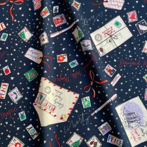 LIBERTY FABRICS リバティプリント 国産タナローン生地＜Stamped With  Magic＞(スタンプドウィズマジック)【ネイビー】36364582-A | Liberty Christmas 2022 | リバティ ・ファブリックス正規販売店｜生地の通販メルシー