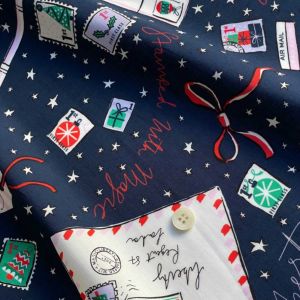 LIBERTY FABRICS リバティプリント 国産タナローン生地＜Stamped With  Magic＞(スタンプドウィズマジック)【ネイビー】36364582-A | Liberty Christmas 2022 | リバティ ・ファブリックス正規販売店｜生地の通販メルシー