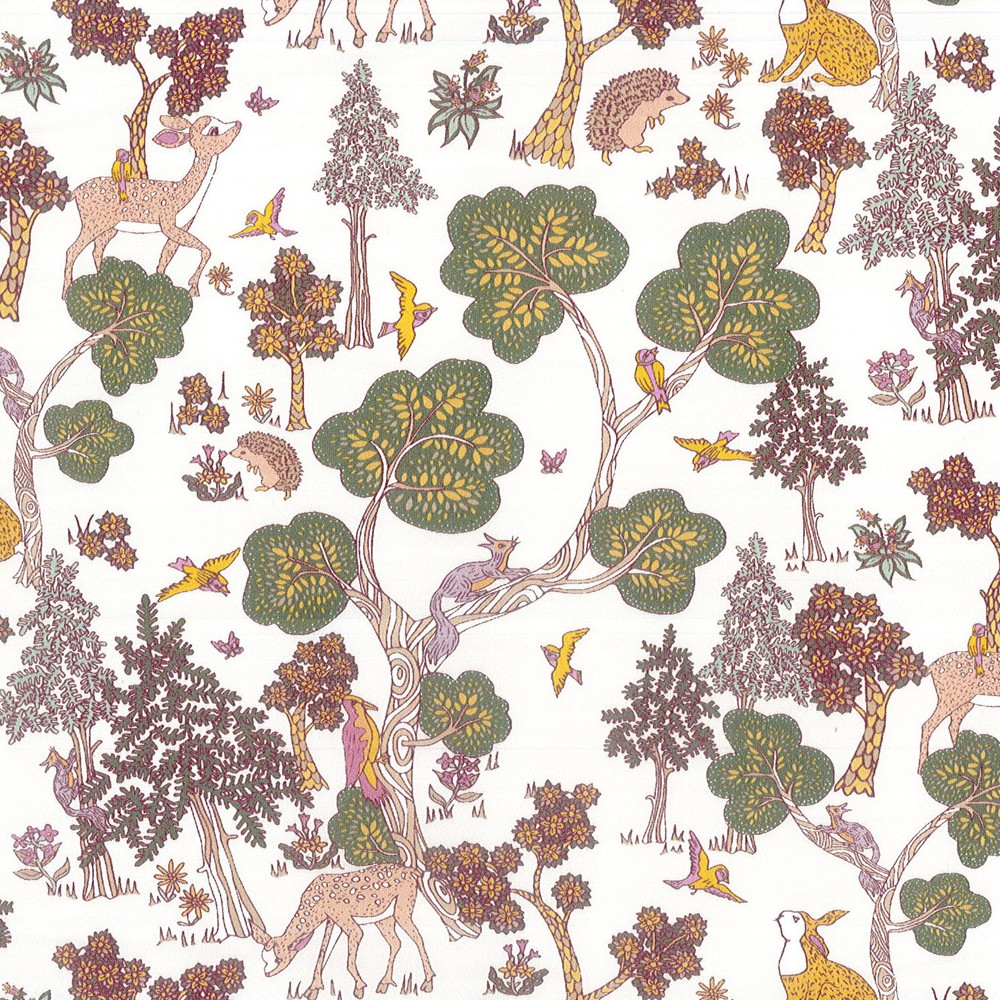 LIBERTY FABRICS リバティプリント・国産タナローン生地＜Doe A Deer＞(ドウ・エィ・ディア)【ホワイト】3638142-J19A  | メルシーオリジナル フィオン来日記念コレクション | リバティ・ファブリックス正規販売店｜生地の通販メルシー