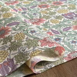 LIBERTY FABRICS リバティプリント 国産フランダースリネン生地＜Theberton＞(セバートン)【ピンク/パープル】3639157-J22A  | フランダースリネン | リバティ・ファブリックス正規販売店｜生地の通販メルシー