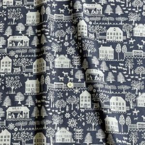 LIBERTY FABRICS リバティプリント 国産エアリーコット生地＜Lucy's  Farm＞(ルーシーズファーム)【ネイビー】3639173-J23A | エアリーコット | リバティ・ファブリックス正規販売店｜生地の通販メルシー