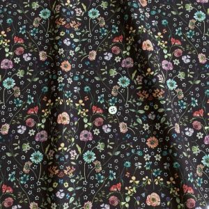 LIBERTY FABRICS リバティプリント イタリア製タナローン生地＜Archway＞(アーチウェイ)【ダークネイビー地】363J4215-24BU《2024AW  Native Flowers》 | 2024年秋冬追加柄(Native Flowers) | リバティ・ファブリックス正規販売店｜生地の通販メルシー