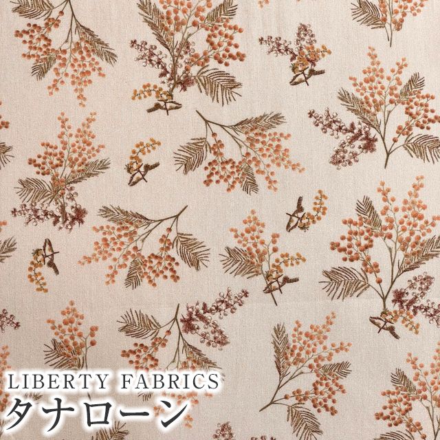 LIBERTY FABRICS リバティプリント イタリア製タナローン生地＜Ms  Mimosa＞(ミズ・ミモザ)【ピンク地】363J4223-24CU《2024AW Native Flowers》 |  2024年秋冬追加柄(Native Flowers) | リバティ・ファブリックス正規販売店｜生地の通販メルシー