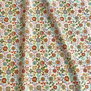 LIBERTY FABRICS リバティプリント イタリア製タナローン生地＜Dasha Floral＞(ダーシャ・フローラル)【ピンク×ミントグリーン】363J4227-24DU《2024AW  Native Flowers》 | 2024年秋冬追加柄(Native Flowers) | リバティ・ファブリックス正規販売店｜生地の通販メルシー