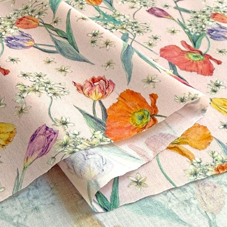 リバティ入園入学6点セット(コーリンズオーチャード・フーシャピンク&黄色リボン) LIBERTY FABRICS リバティプリント 国産タナローン生地(エターナル