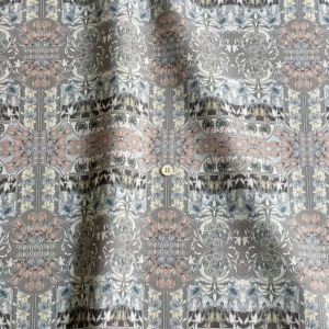 未使用品シャイニーベージュ×グレーのフラワー柄ヴィンテージファブリッククローシェ セール】トッコクローゼット tocco closet フォックス＆フラワー