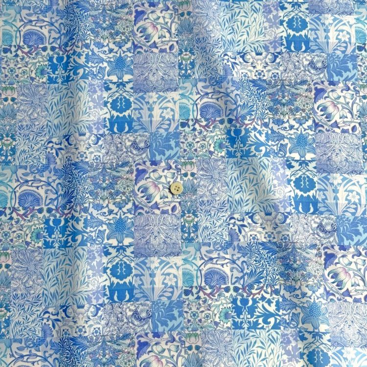 リバティプリント イタリア製タナローン生地＜Morris Patchwork