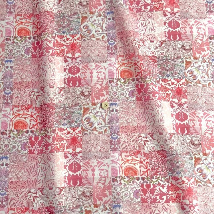 リバティプリント イタリア製タナローン生地＜Morris Patchwork