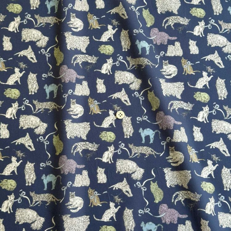 完売品TSUHARUbySM2 LIBERTY koh＆Eito柄ビエラワンピ LIBERTY FABRICS リバティプリント イタリア製タナローン生地＜Koh