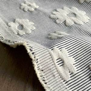 美品 Plantation 総柄 コットン ボーダー ジャガード スカート Plantation / (O) POTTERYジャガード / スカート(M orange(20