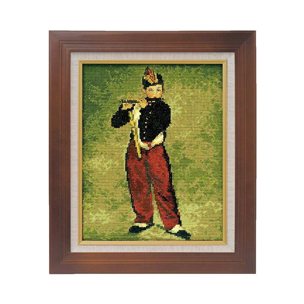 クロスステッチキット「笛を吹く少年」マネ作 名画 絵画 オリムパス