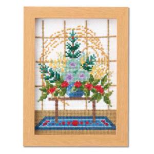 刺しゅうキット(専用額付き) 1月お正月のお祝い花 12ヶ月の小さな花