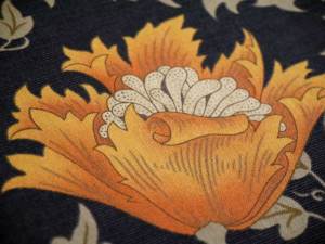 moda fabrics(モダ・ファブリックス)William Morris ウィリアムモリス シーチング生地＜Anemone＞(アネモネ)＜BLACK(ブラック)＞8217-32  | William Morris(moda fabric) | リバティ・ファブリックス正規販売店｜生地の通販メルシー