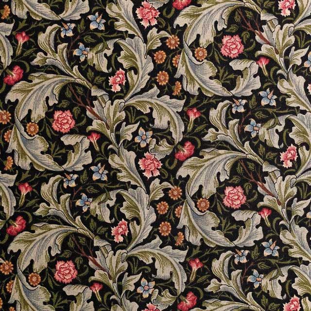 moda fabrics(モダ・ファブリックス)William Morris ウィリアムモリス  シーチング生地＜LIECESTER＞（レスター）DAMASK BLACK ダマスクブラック 8374-21 | William Morris(moda  fabric) | リバティ・ファブリックス正規販売店｜生地の通販メルシー