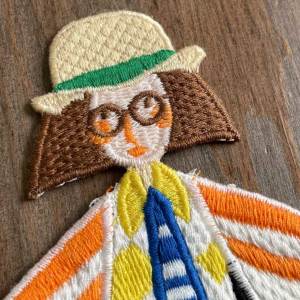 レア　ビッグワッペン　こげ茶　00 楽天市場】ビッグガールワッペン 縫付ワッペン 刺繍[デコ