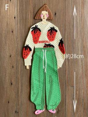 ビッグガールワッペン 縫付ワッペン 刺繍[デコ/アップリケ