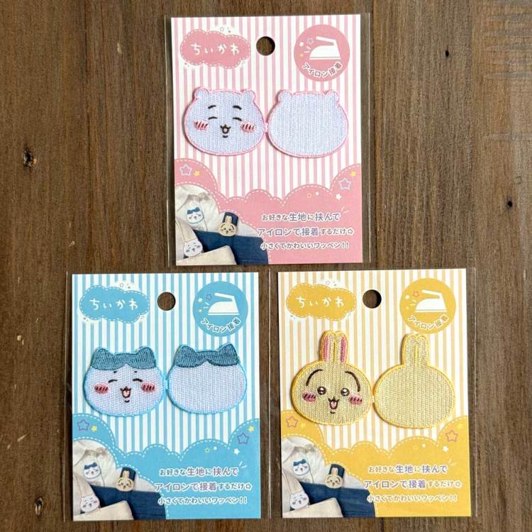 ちいかわ挟んでワッペン アイロン接着ワッペン ちいかわ