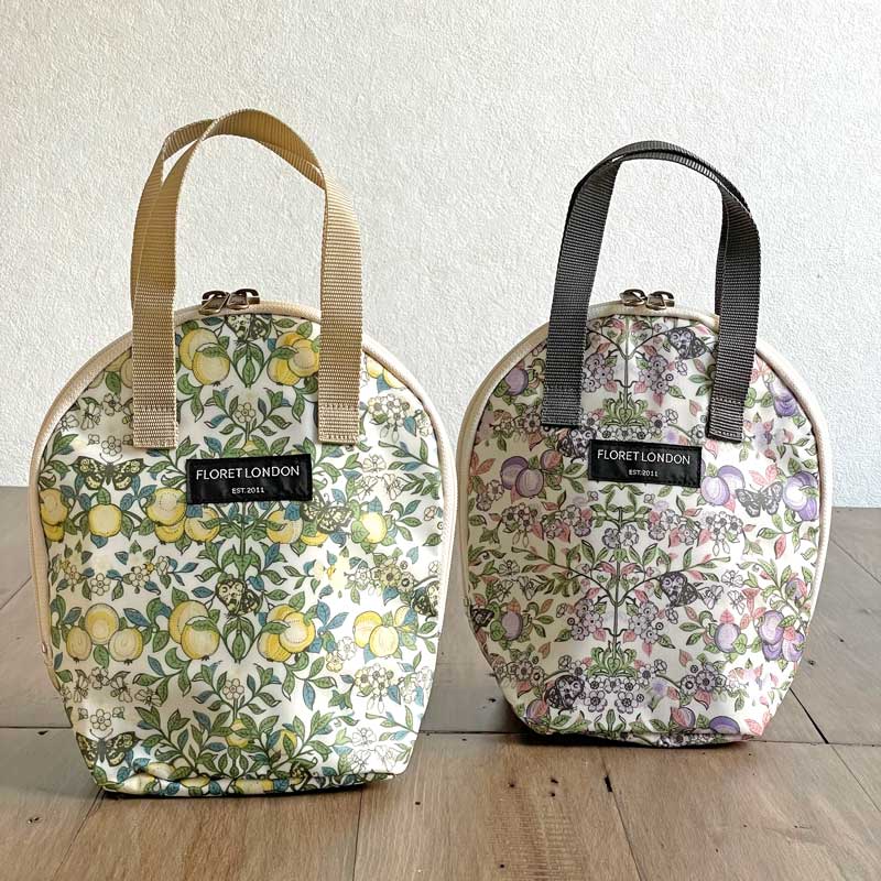 LIBERTYリバティプリントを使ったラウンド保冷トートバッグ＜Orchard