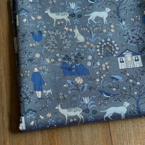 ⭐️マウリツィオペコラーロ★リバーシブル★ドット★水色★グレー★グリーン★ロング LIBERTY FABRICS リバティプリント 国産タナローン生地＜Betsy