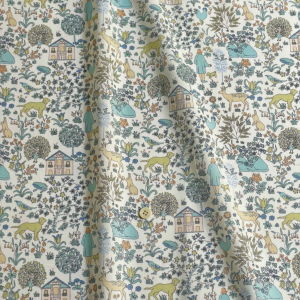 LIBERTY FABRICS リバティプリント 国産タナローン生地＜Symbols＞(シンボルズ)【グリーン×オレンジ】DC32256-J22E《メルシー創業70周年記念柄  Merci's Platinum Jubilee 2022》 | メルシー70周年記念 「Symbols」＆「Seventy」 | リバティ・ファブリックス正規販売店  ...