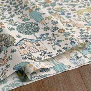 LIBERTY FABRICS リバティプリント 国産タナローン生地＜Symbols＞(シンボルズ)【グリーン×オレンジ】DC32256-J22E《メルシー創業70周年記念柄  Merci's Platinum Jubilee 2022》 | メルシー70周年記念 「Symbols」＆「Seventy」 | リバティ・ファブリックス正規販売店  ...