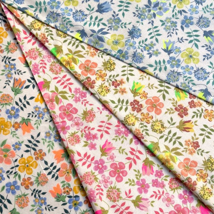 LIBERTY FABRICS リバティプリント 国産タナローン生地＜Edenham Neon