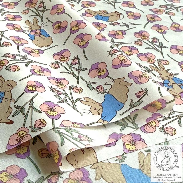 ピーターラビット(TM)×リバティ・ファブリックス 国産タナローン生地