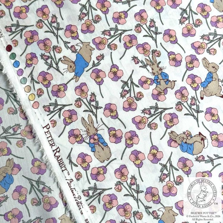 ピーターラビット(TM)×リバティ・ファブリックス 国産タナローン生地