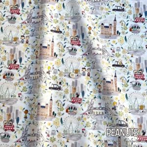 PEANUTS(TM)スヌーピー×リバティファブリックス 国産タナローン生地＜A